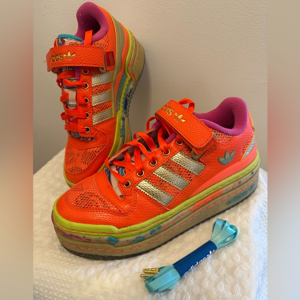 Adidas Forum Lo Triple Platform Orange Sneakers, Women’s 8
